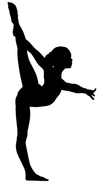 Gymnastics Handstand Silhouette Clip Art