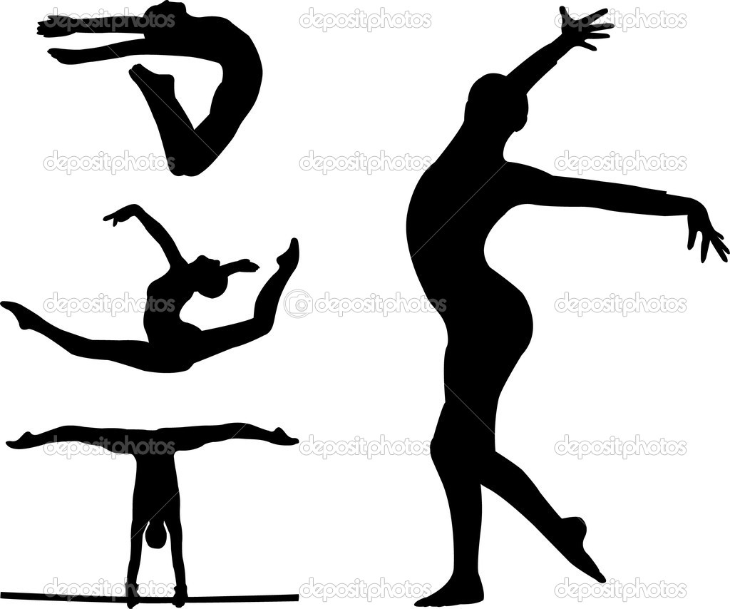 Gymnastics Silhouette Clip Art