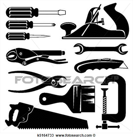 Hand Tool Silhouette Vector