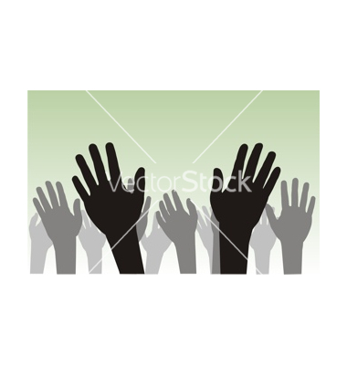 Hands Raised in Worship Vector