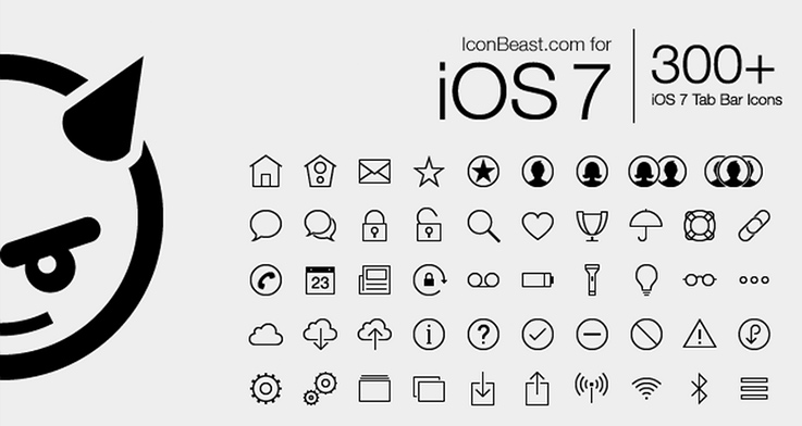 8 IOS Toolbar Icons Images