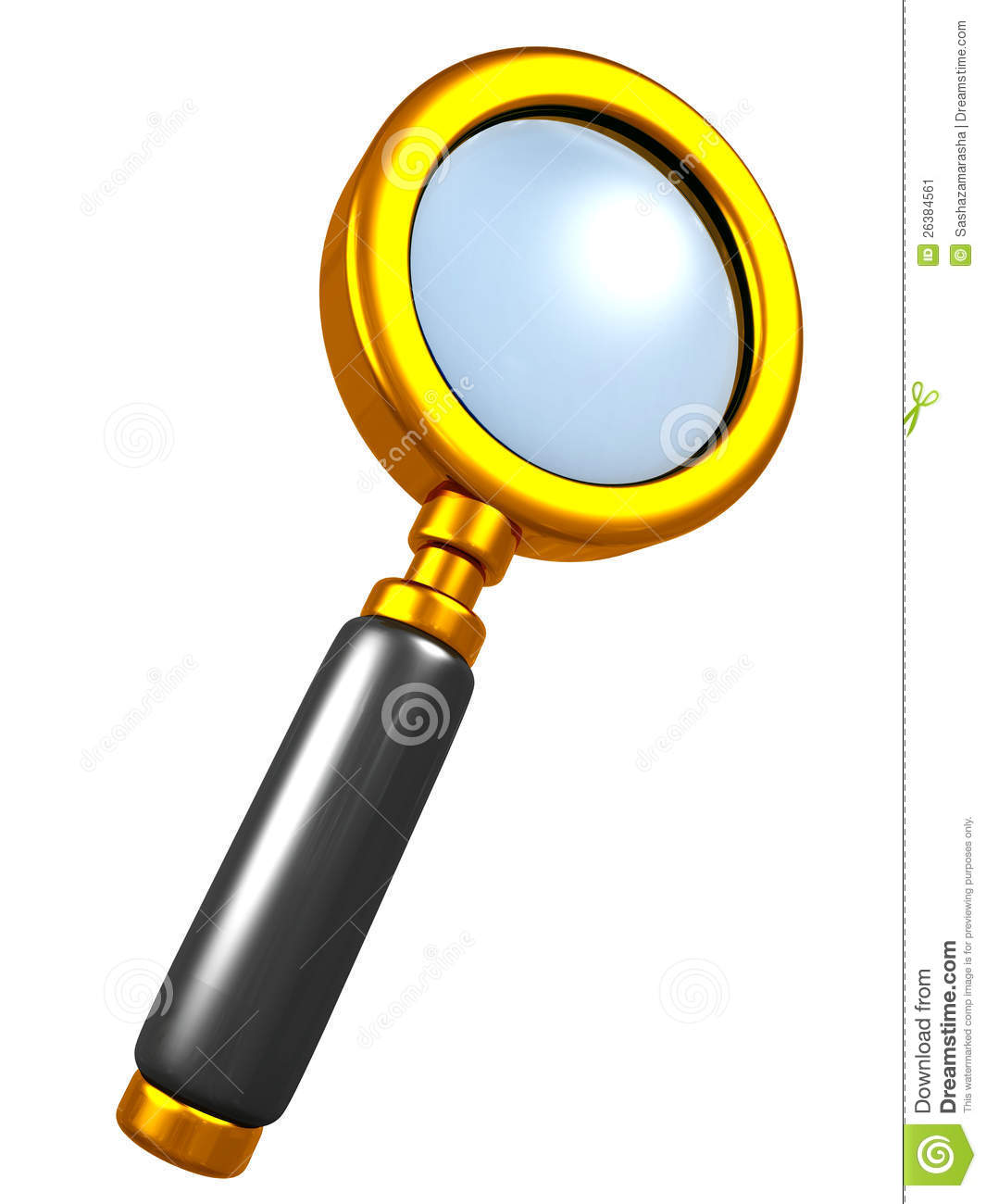 Magnifying Glass White Background