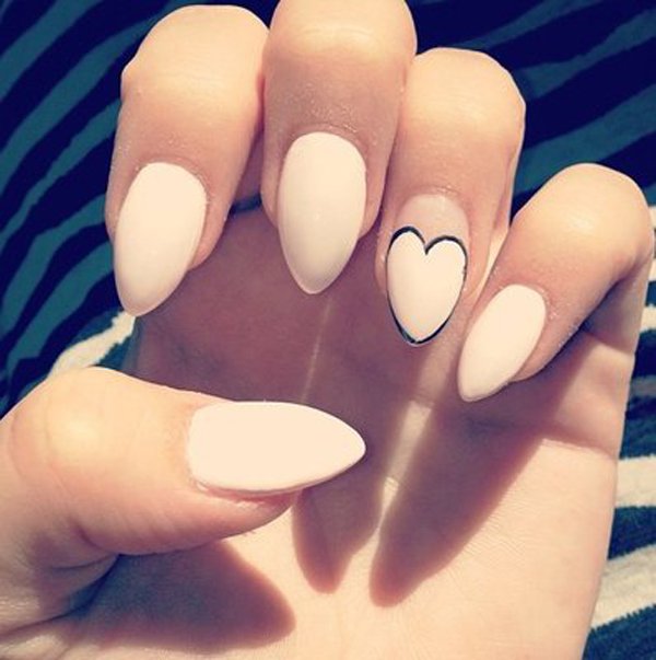 Matte White Acrylic Nails Stiletto