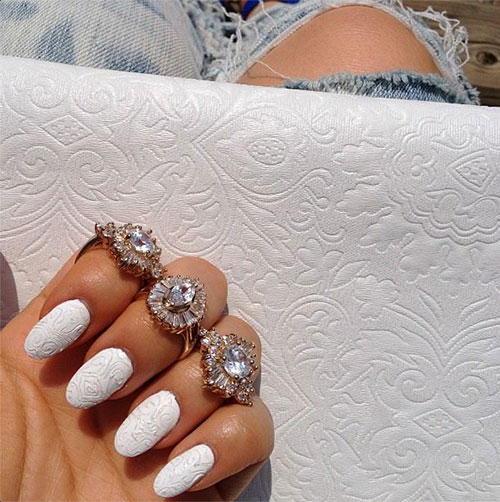 Matte White Nail Designs