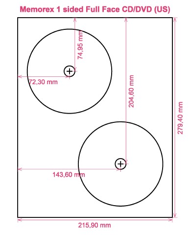 Memorex CD DVD Label Templates