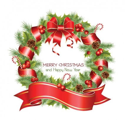 Merry Christmas Happy New Year Clip Art