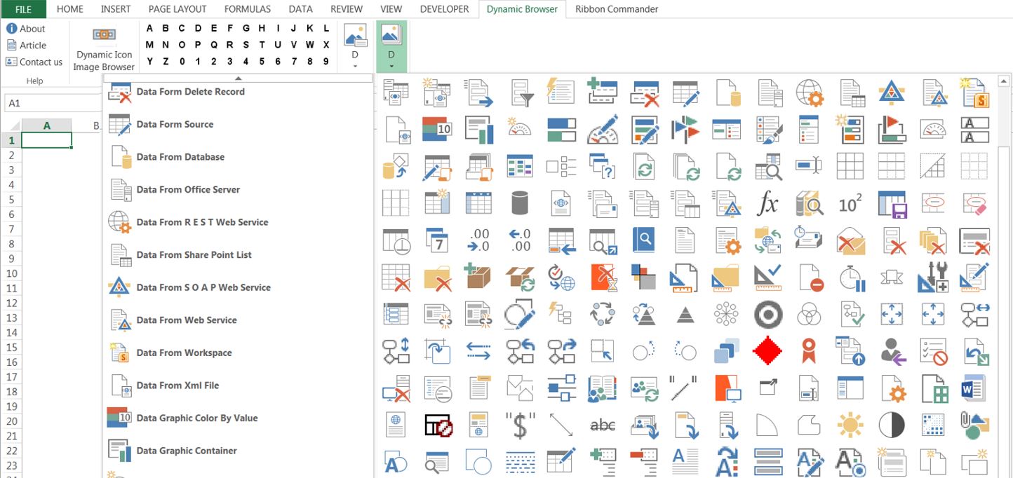 Microsoft Office 2013 Ribbon Icons