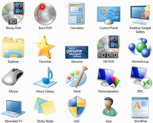 17 Microsoft Windows 7 Icons Images