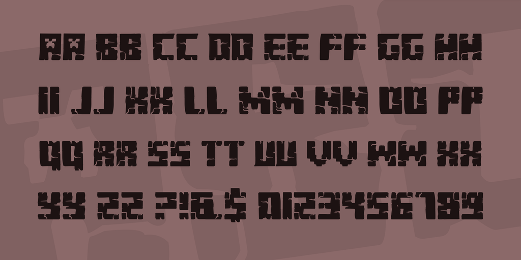 Minecraft Font Minecraft Font
