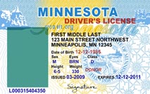 Minnesota Drivers License Template