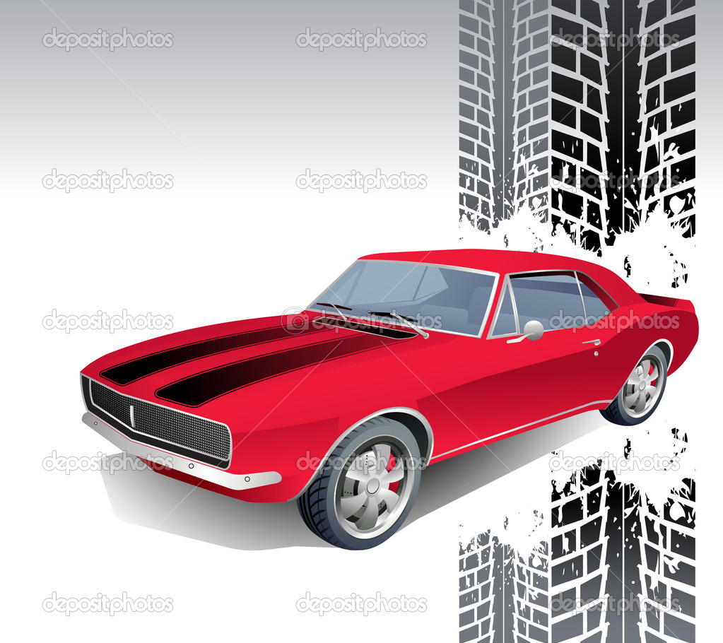 Muscle Car Vector Clip Art Free