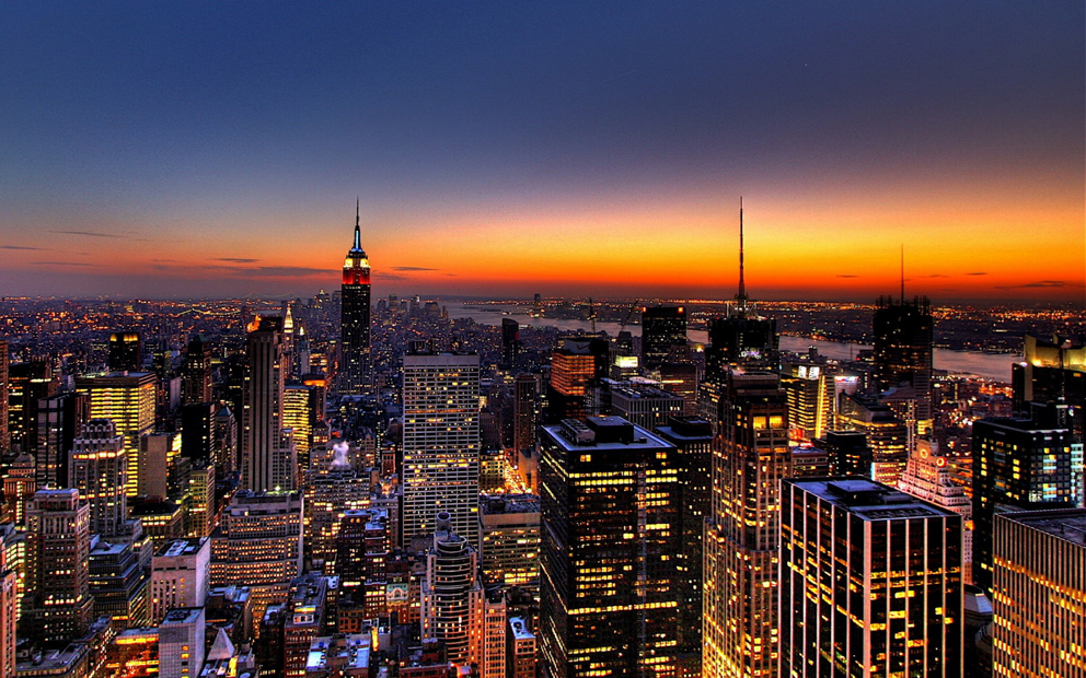 New York City Skyline Sunset