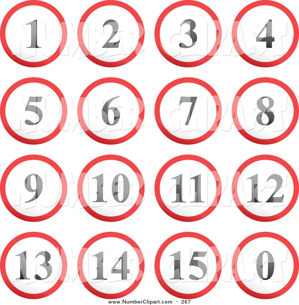 10 Number Button Icons Images