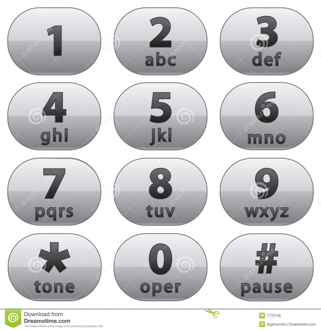 Number Button Icons Free