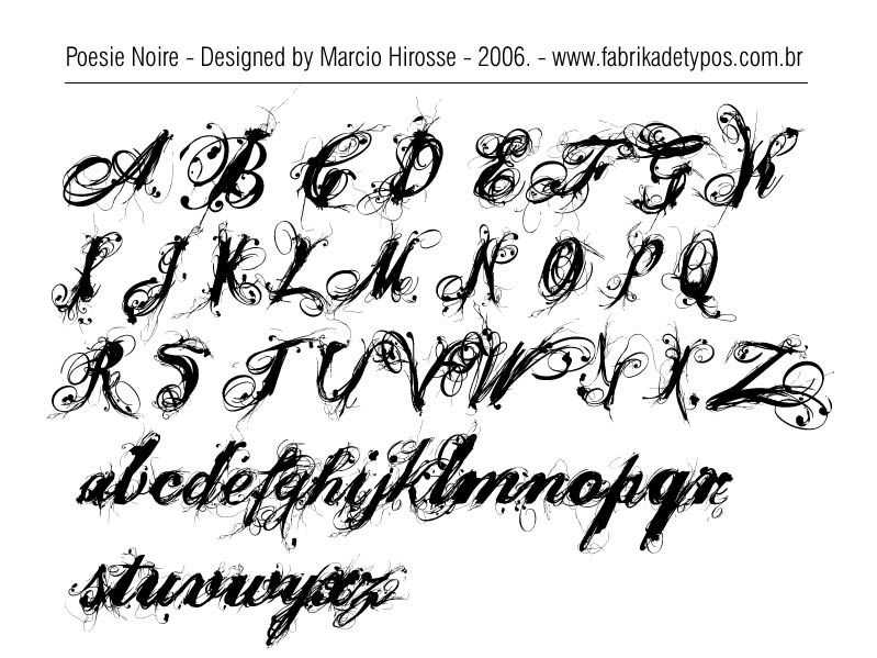 Old English Calligraphy Alphabet