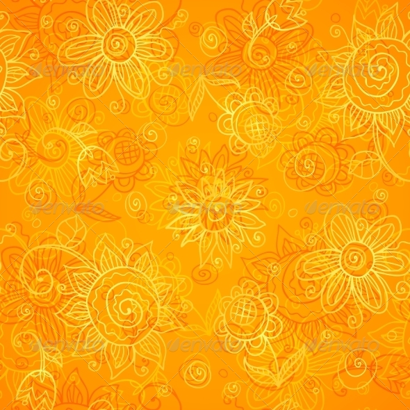 Orange Flower Pattern