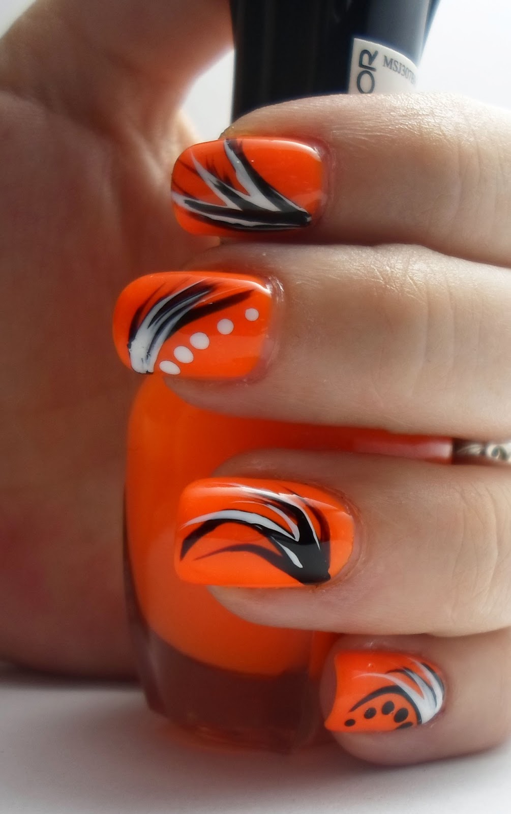 Orange Nail Art Designs