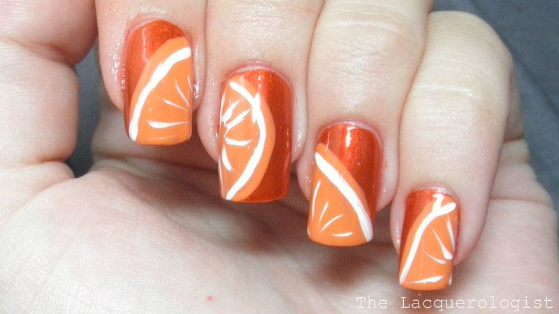 Orange Nail Art Designs