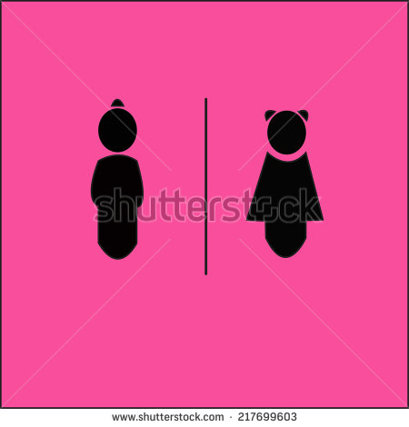 Outline Bathroom Person Icon Male Female