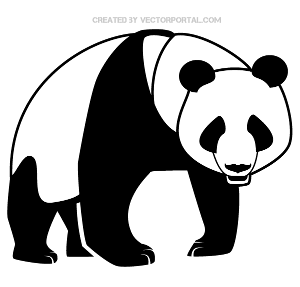 Panda Bear Silhouette Clip Art