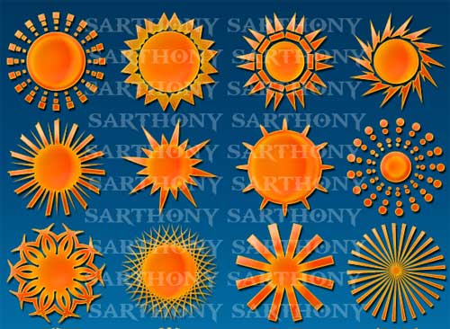 Photoshop Custom Shape Sun