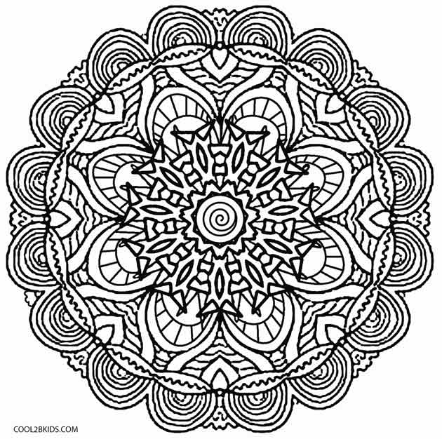 Printable Kaleidoscope Coloring Pages