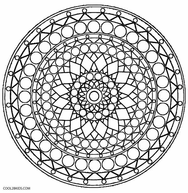 Printable Kaleidoscope Coloring Pages