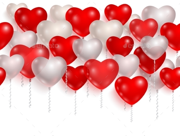 Red and White Balloons