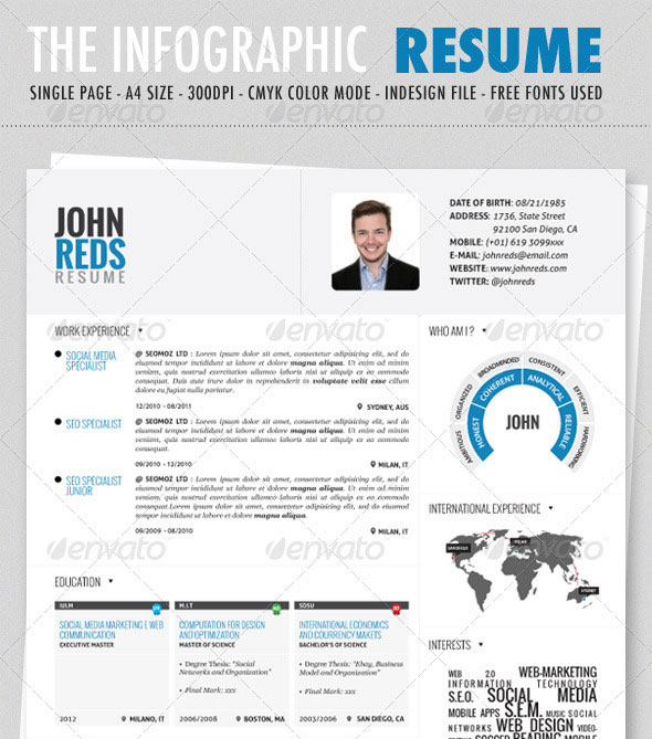 14 Photos of Infographic Resume Templates Free