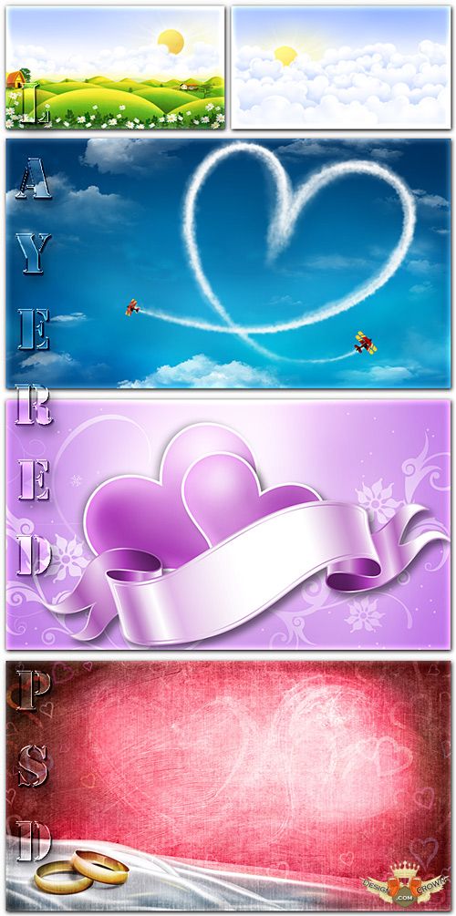 Romantic Wedding Background PSD