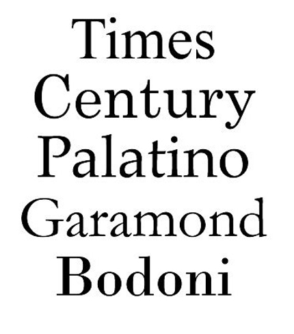 Serif Fonts Examples