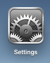 Settings Icon On iPad