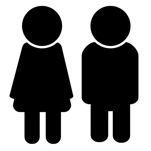 Silhouette Man and Woman Icons