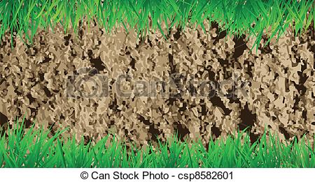 Soil and Grass Clip Art