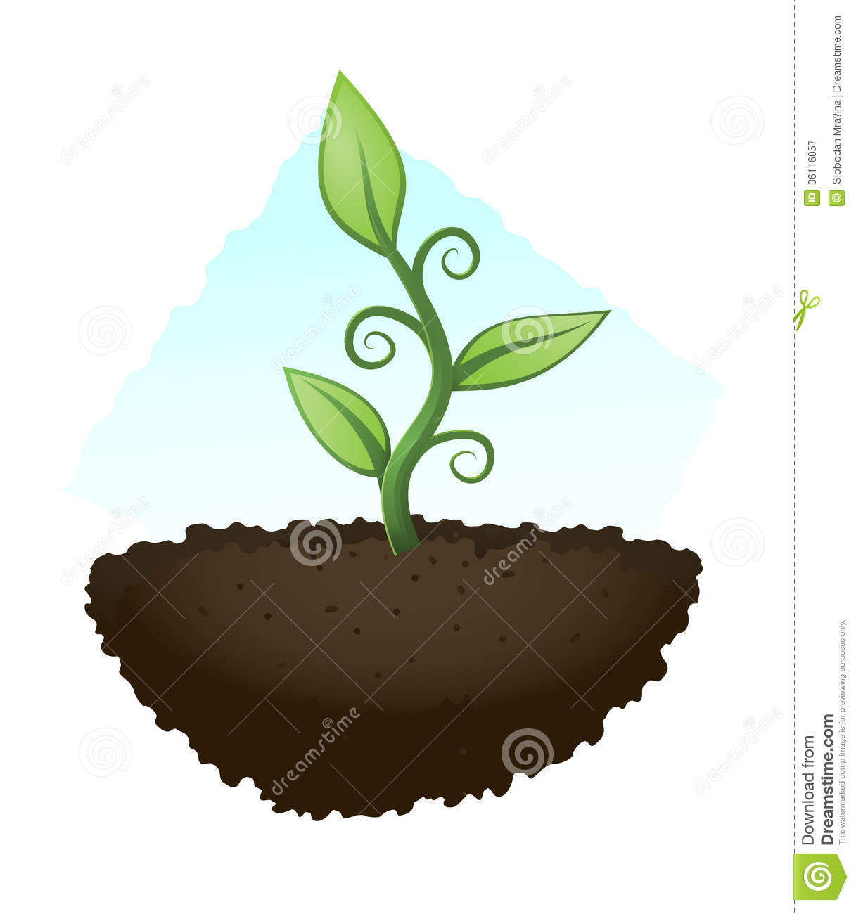 Soil Growing Plants Clip Art