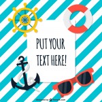 Summer Fun Vector Background with Anchors