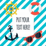 Summer Fun Vector Background with Anchors Summer Fun Vector Background with Anchors