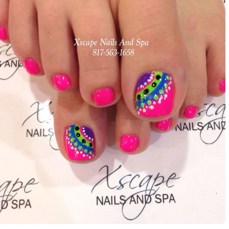 Summer Toe Nail Design