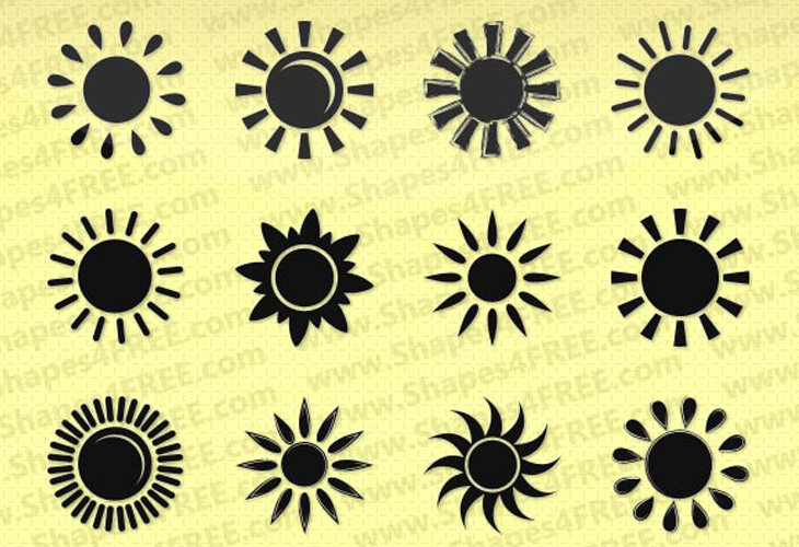 Sun Photoshop Shapes