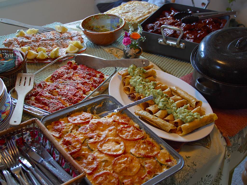 Table with Food Table with Food