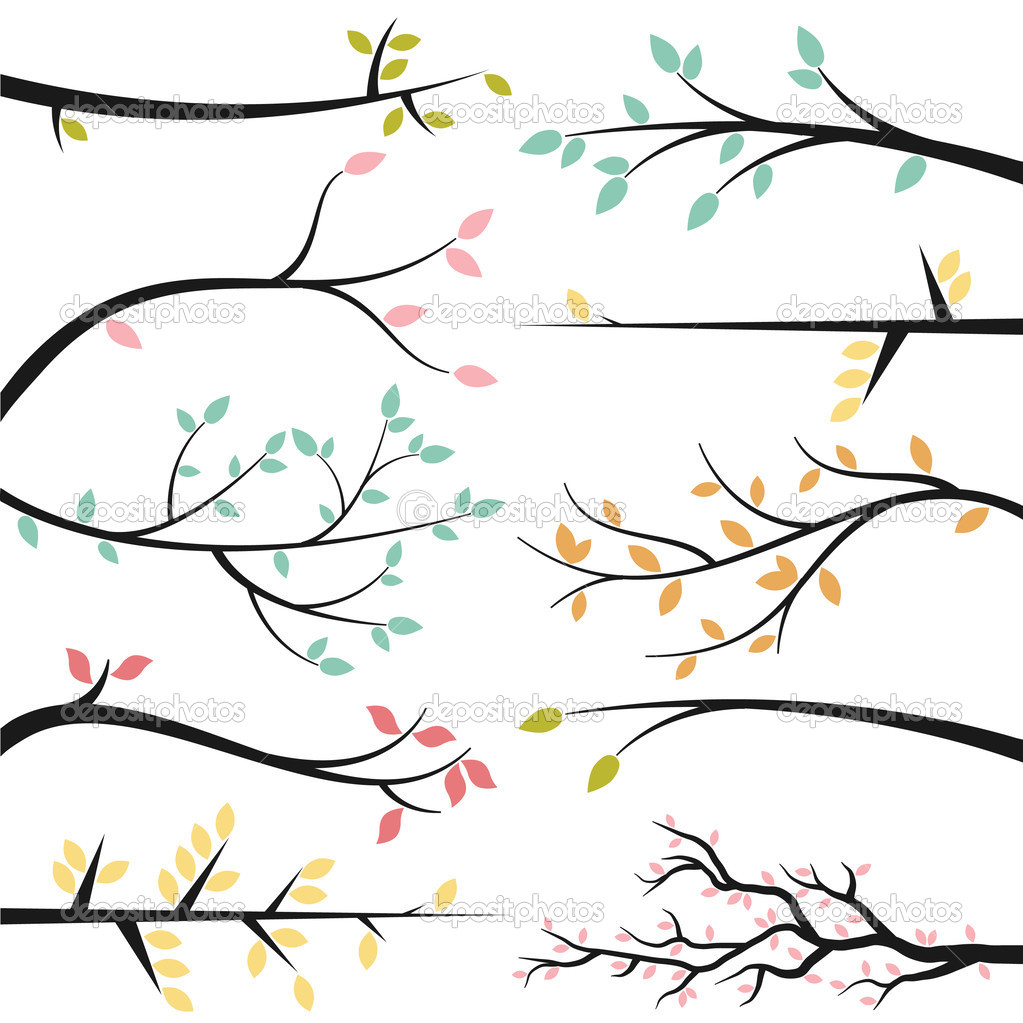 Tree Branch Silhouette Vector