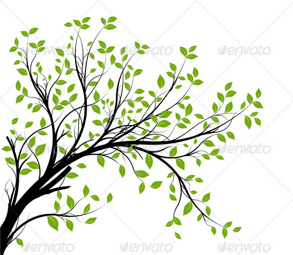 Tree Branch Silhouette Vector