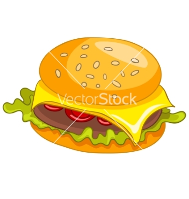 Vector Cartoon Hamburger