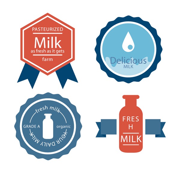 Vector Milk Labels