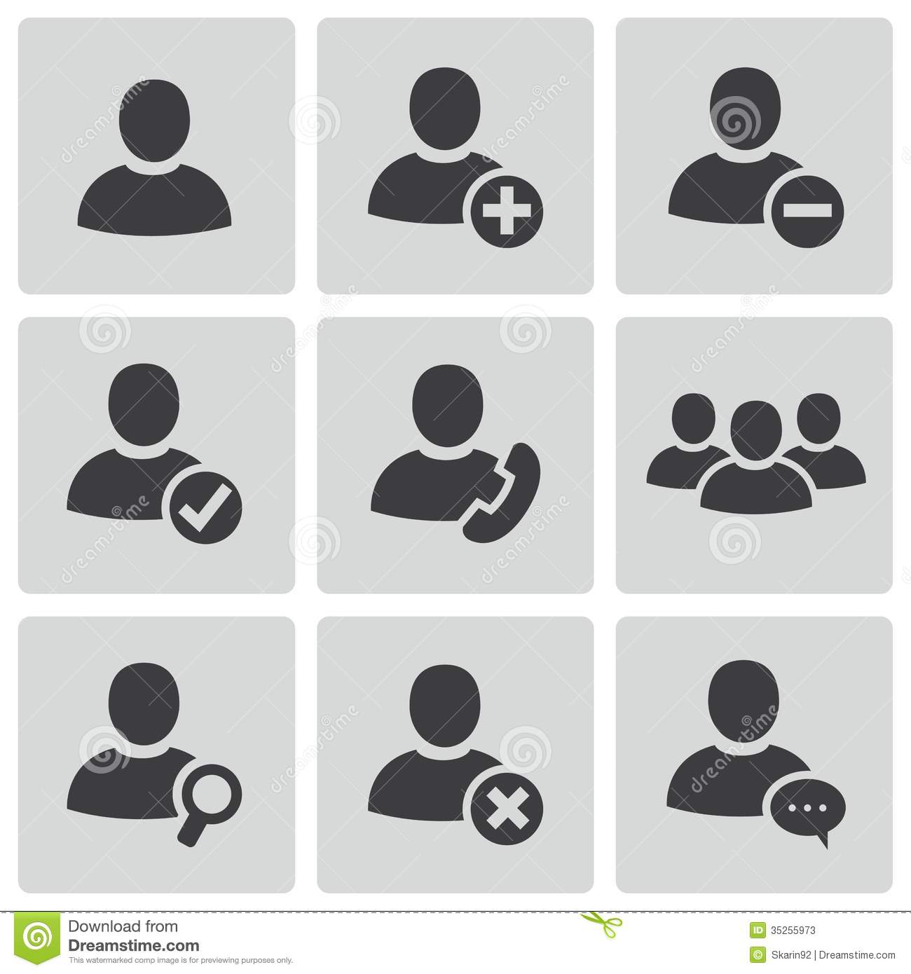 9 People Profile Vector Icons Images