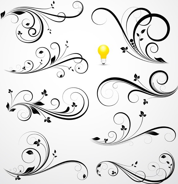 Vector Swirl Designs for Tattoo