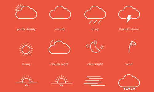 Weather Channel App Symbols