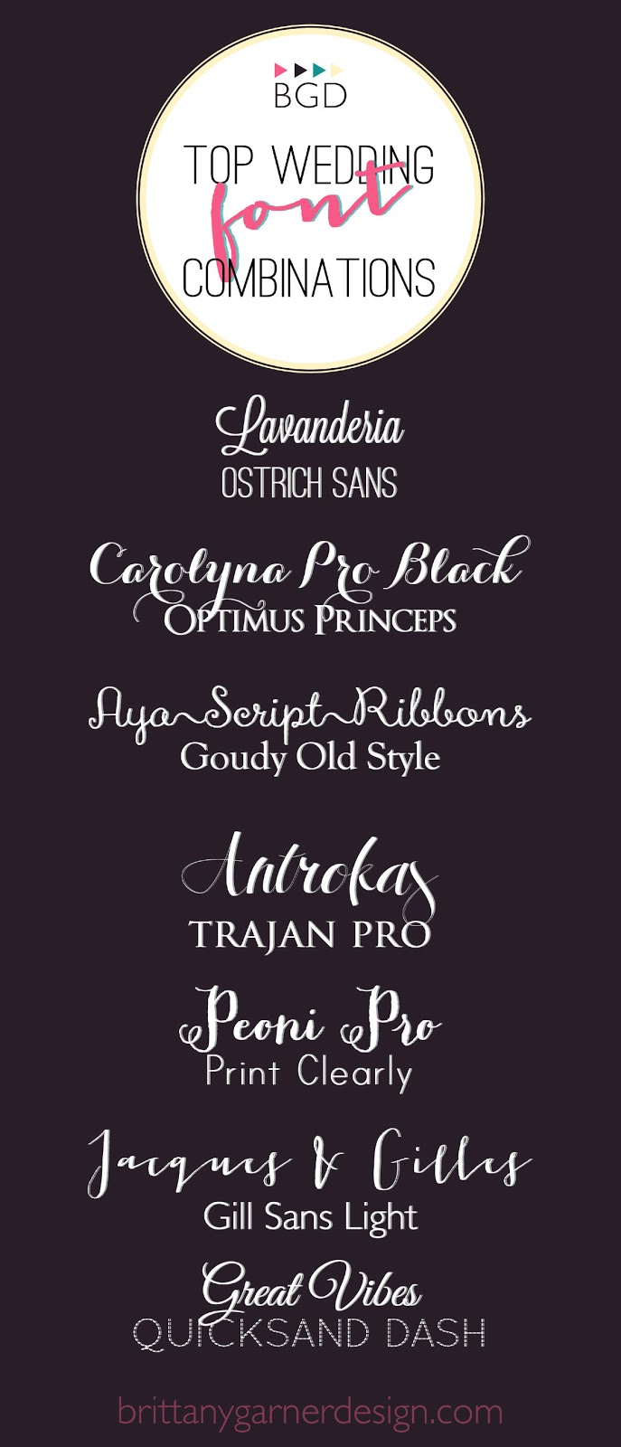 Wedding Font Combinations