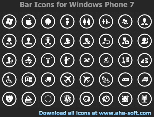 Windows Phone App Bar Icons