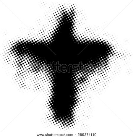 Wooden Cross Distressed Vector